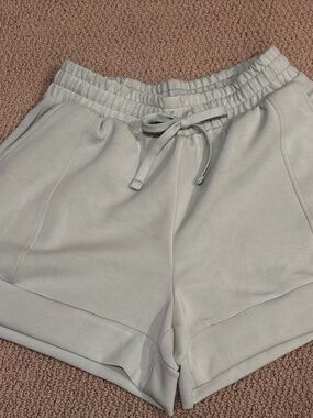 New Rae Mode Luxe Scuba Elastic Waist Drawstring Shorts Pockets Modal Comfy